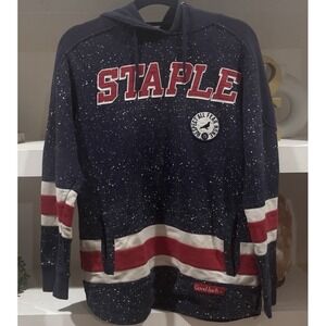Staple Pigeon‎ Sweater Mens small navy Hoodie Pullover Sweatshirt